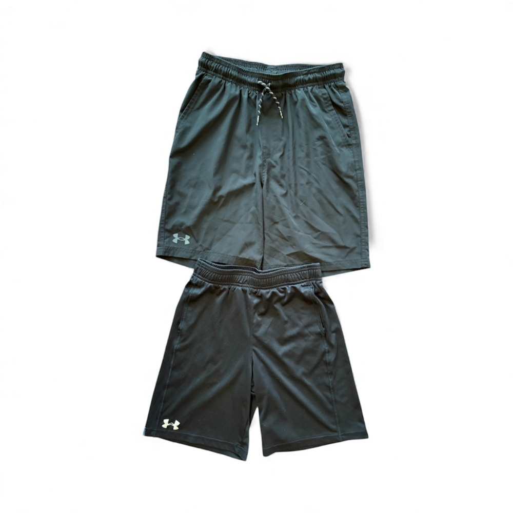 2 Bundle Under Armour Black HeatGear Shorts